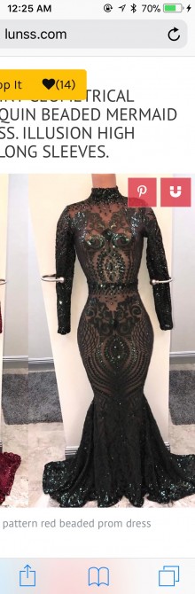 see through black prom dress