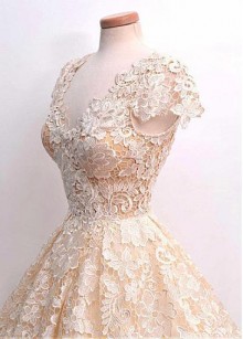 vintage ivory lace dress