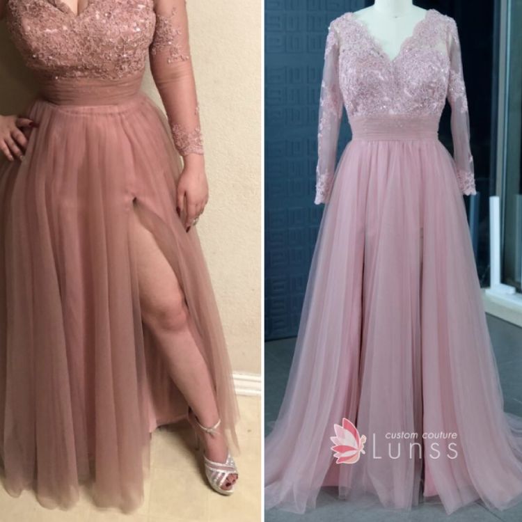 A perfect combination custom prom dress with 3 dresses