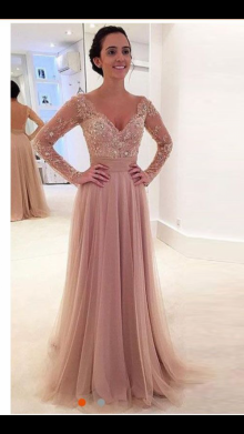 blush prom dress