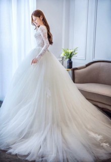white formal gown