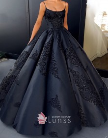 satin ball gown
