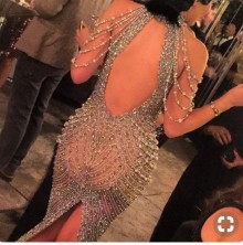 silver glitter halter sleeveless long prom dress