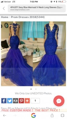 blue dress