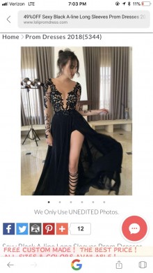 lace design black dress