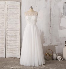 soft white wedding reception dress