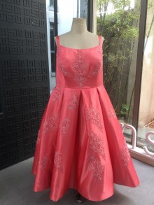 custom made hot pink prom dress