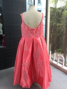 hot pink prom dress with pockets