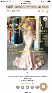 custom made prom dress