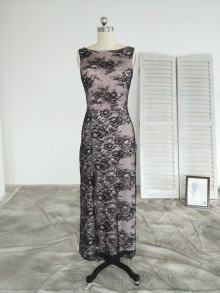fully lined custom ankle length dress without train
