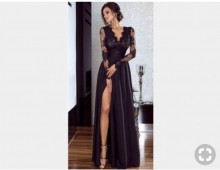 thigh high slit dress