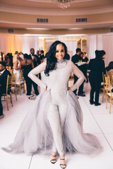 jumpsuit with overskirt