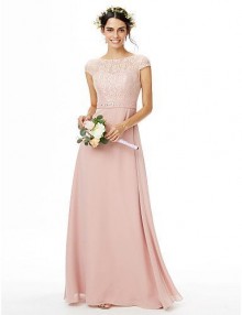 cap sleeve simple bridesmaid dress