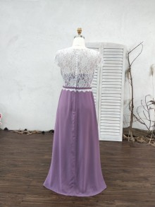 wisteria chiffon bridesmaid dress
