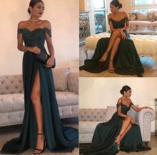 emerald prom dress