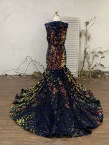 sparkly sequin mermaid prom dress