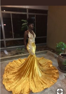V neck velvet dress