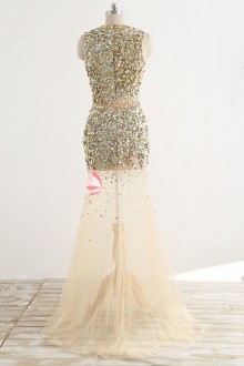 Luxury rhinestones and beading prom dress