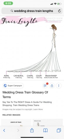 dress to be cathedral in length
