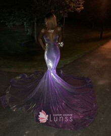 shiny prom dress