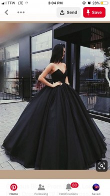 black ball gown