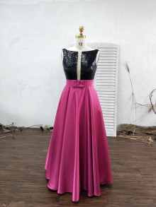 Custom Made Two Tone A line Prom Dress with Pockets