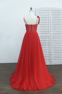 designer illusion prom dress with sheer top