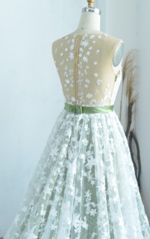 sheer back ivory stars overlaid nude mesh back
