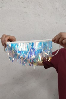 iridescent sequin face mark for birthday