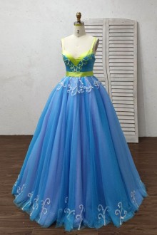 corset green straps blue ball gown prom dress design for 18th birthday