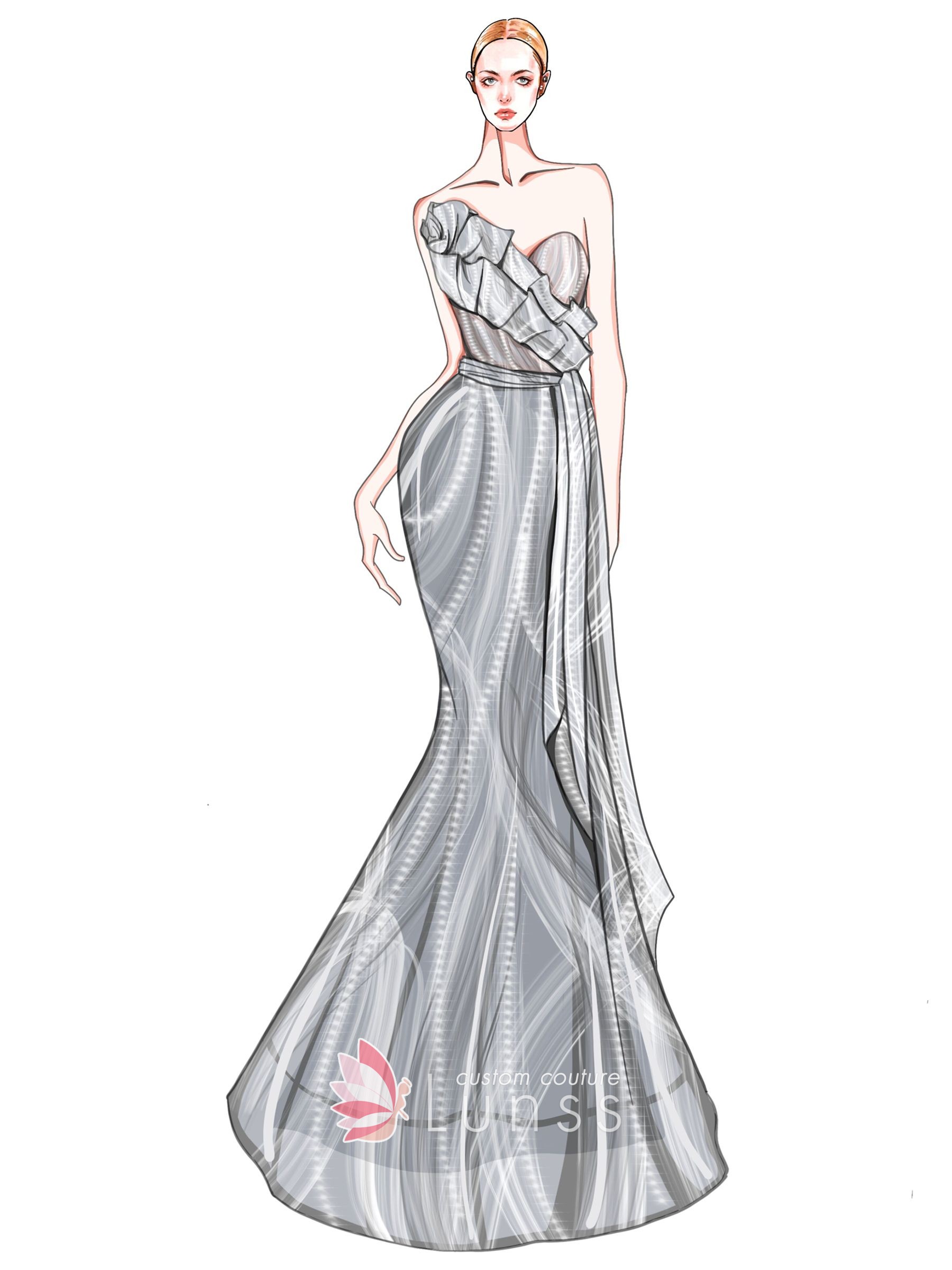 Dress Sketches Gallery Wedding Dresses, Evening Prom Gowns Page 3