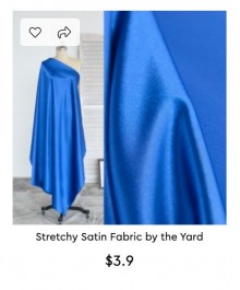 blue stretchy satin