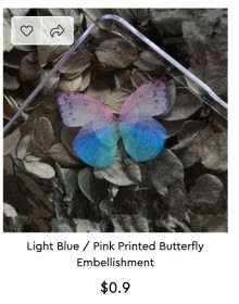 butterfly embellishment