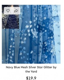navy glitter tulle