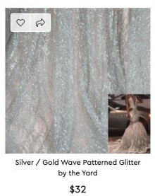 silver glitter fabric