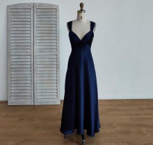 Lunss custom made midnight ankle length evening gown