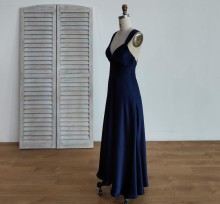 Lunss midnight ankle length formal evening gown