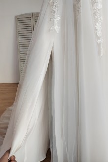 custom made slit wedding dress