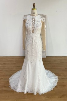 beautiful ivory wedding dress custom design