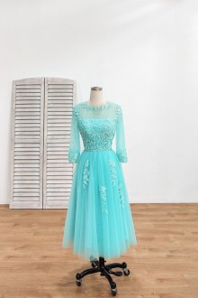 Lunss light blue prom dress