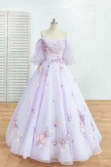 custom made flowers tulle wedding dress