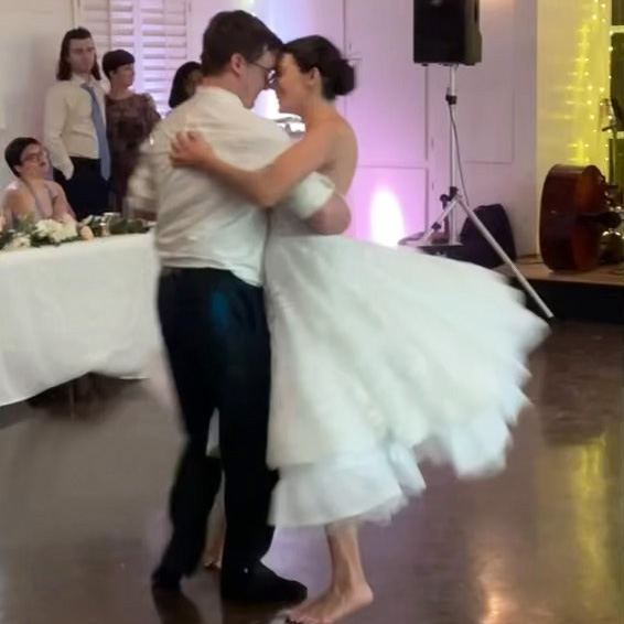 custom made tea length ivory wedding dancing dress