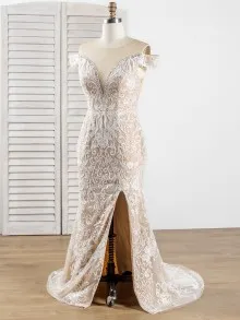 Lunss lace prom dress