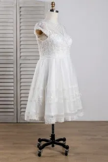 Lunss customized tea length wedding dress