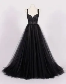 black ball gown