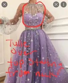 tulle over top dress