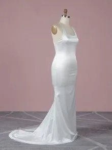 Lunss custom bodycon satin long dress