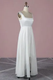 Lunss custom made slit wedding dress
