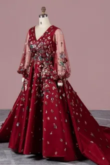 Lunss sequin flower wedding dress