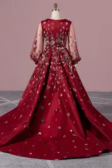 sequin flower custom wedding dress